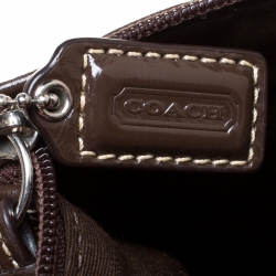 Pre Owned Coach Beige/Brown Signature Canvas Bag