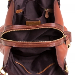 Pre Owned Coach Beige/Tan Coated Canvas and Leather Edie 31 Shoulder Bag