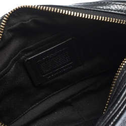 Pre Owned Coach black Leather Isla Chain Crossbody Bag