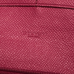 Pre Owned Coach Beige/Pink Coated Canvas and Leather Continental Wallet