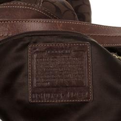 Pre Owned Coach Signature Bleecker Duffle Bucket Crossbody Bag