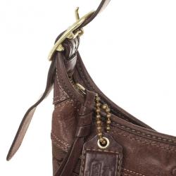 Pre Owned Coach Signature Bleecker Duffle Bucket Crossbody Bag