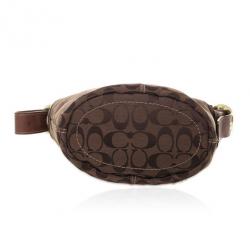 Pre Owned Coach Signature Bleecker Duffle Bucket Crossbody Bag