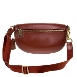Coach Beige Signature Coated Canvas and Leather Belt Bag