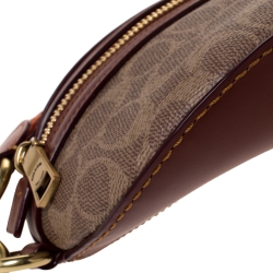 Coach Beige Signature Coated Canvas and Leather Belt Bag