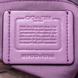 Pre Owned Coach Lilac Leather Lexy Shoulder Bag
