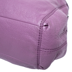 Pre Owned Coach Lilac Leather Lexy Shoulder Bag