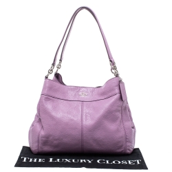 Pre Owned Coach Lilac Leather Lexy Shoulder Bag