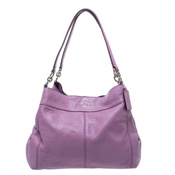 Pre Owned Coach Lilac Leather Lexy Shoulder Bag