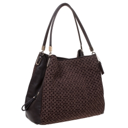 مملوكة مسبقًا Coach Brown Signature Canvas Edie 31 Shoulder Bag