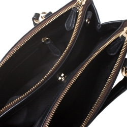 Coach Dark Brown/Black Coated Canvas Mini Christie Carryall Satchel