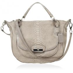 Pre Owned Coach Kristin Embossed Python Hobo