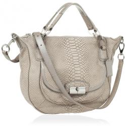 Pre Owned Coach Kristin Embossed Python Hobo