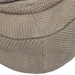 Pre Owned Coach Kristin Embossed Python Hobo
