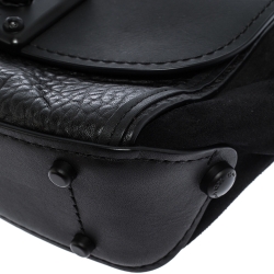 Pre Owned Coach Black Leather and Suede Drifter Crossbody Bag