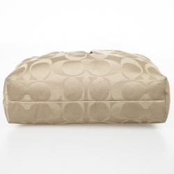 Pre Owned Coach Kristin Op Art Sateen Pleated Satchel