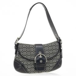 Pre Owned Coach Black Signature Soho Buckle Shoulder Bag