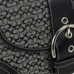 Pre Owned Coach Black Signature Soho Buckle Shoulder Bag