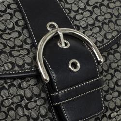 Pre Owned Coach Black Signature Soho Buckle Shoulder Bag