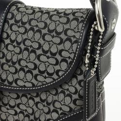 Pre Owned Coach Black Signature Soho Buckle Shoulder Bag