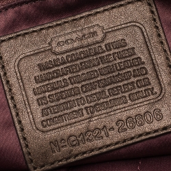 Coach Brown Signature Canvas and Leather Needlepoint Shopper Tote