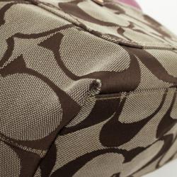 Pre Owned Coach Signature Monogram Hobo Bag