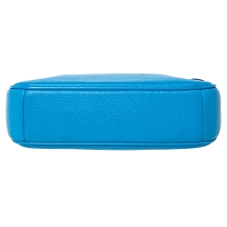 Pre Owned حقيبة صغيرة كوتش جلد أزرق فاتح