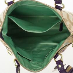 Pre Owned Coach Poppy Graffiti Appliqué Glam Tote