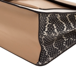 Pre Owned Coach Beige/White Leather and Python Tabby Shoulder Bag