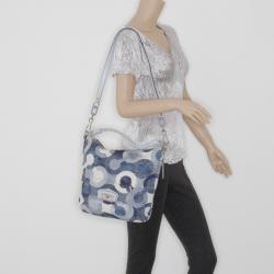 Pre Owned Coach Kristin Graphic Op Art Hobo
