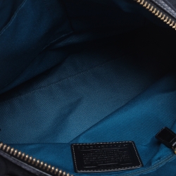 Pre Owned Coach Black Signature Canvas and Leather Hampton Satchel