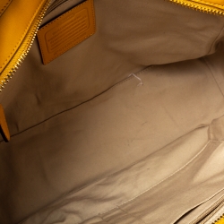 Pre Owned Coach Mustard Leather Candace Carryall Tote
