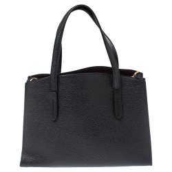 Pre Owned Coach Black Leather Charlie Carryall 28 Bag