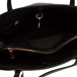 Pre Owned Coach Brown/Black Signature Coated Canvas and Leather Carryall Drawstring Shoulder Bag