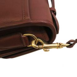 Pre Owned Coach Brown Leather Flap Bag