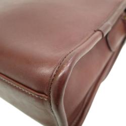 Pre Owned Coach Brown Leather Flap Bag