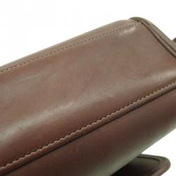 Pre Owned Coach Brown Leather Flap Bag
