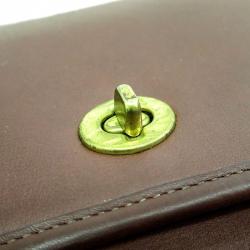 Pre Owned Coach Brown Leather Flap Bag