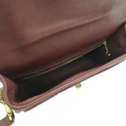 Pre Owned Coach Brown Leather Flap Bag