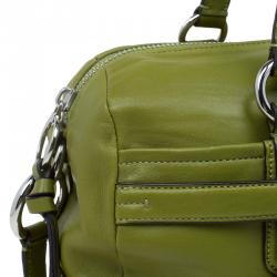 Pre Owned Coach Green Leather Chelsea Satchel