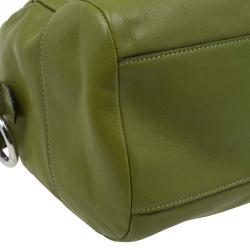 Pre Owned Coach Green Leather Chelsea Satchel