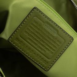 Pre Owned Coach Green Leather Chelsea Satchel