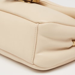 Pre Owned Coach Light Beige Pillow Leather Tabby Shoulder Bag