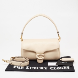 Pre Owned Coach Light Beige Pillow Leather Tabby Shoulder Bag