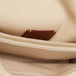 Pre Owned Coach Light Beige Pillow Leather Tabby Shoulder Bag