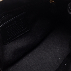 Pre Owned Coach Brown Signature Coated Canvas and Leather Mini Sierra Satchel