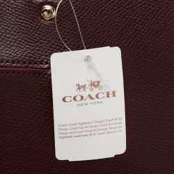 Pre Owned Coach Purple Floral Applique Leather Sierra Satchel