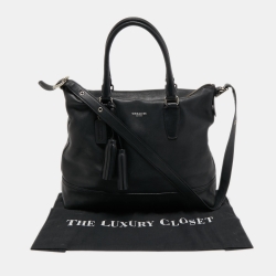 Pre Owned Coach Black Legacy Leather Rory Tote