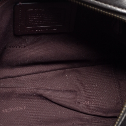 Coach Metallic Silver Signature Embossed Leather Camera Crossbody Bag