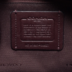 Coach Metallic Silver Signature Embossed Leather Camera Crossbody Bag